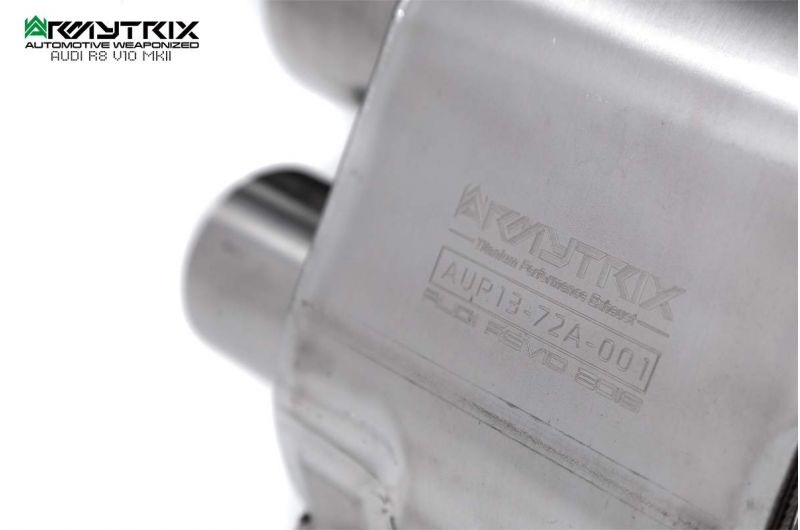 Armytrix exhaust system for Audi R8 MKII V10 Plus 5.2 FSI Coupé/Spyder (2016-2018) valvetronic exhaust system 