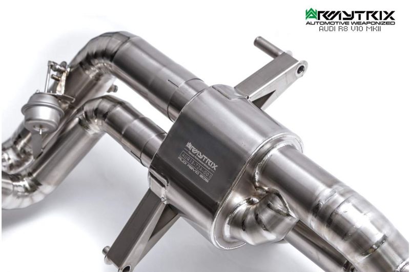 Armytrix exhaust system for Audi R8 MKII V10 Plus 5.2 FSI Coupé/Spyder (2016-2018) valvetronic exhaust system 