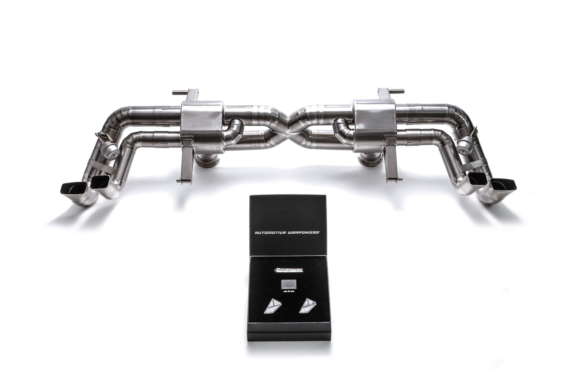 Armytrix exhaust system for Audi R8 MKII V10 Plus 5.2 FSI Coupé/Spyder (2016-2018) valvetronic exhaust system 