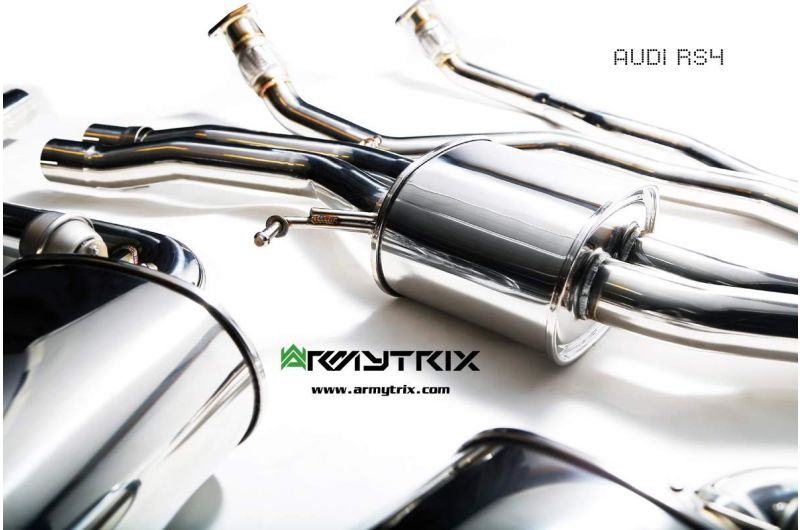 Výfukový systém Armytrix pro Audi RS4 B8 4.2 V8 FSI (2012-2015) valvetronic exhaust system