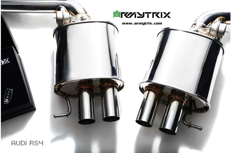 Výfukový systém Armytrix pro Audi RS4 B8 4.2 V8 FSI (2012-2015) valvetronic exhaust system