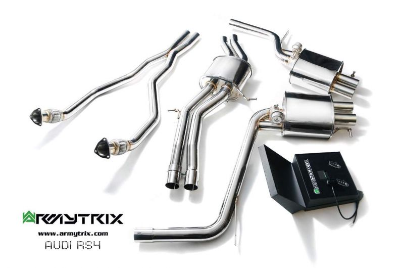 Výfukový systém Armytrix pro Audi RS4 B8 4.2 V8 FSI (2012-2015) valvetronic exhaust system