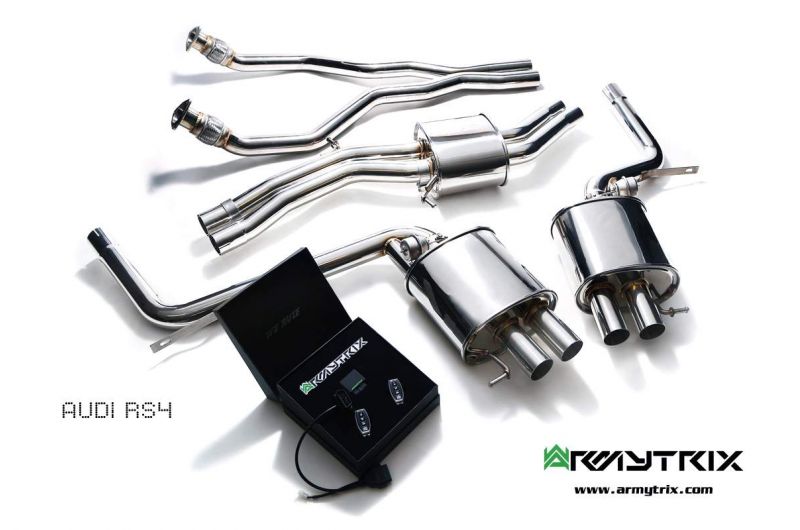 Výfukový systém Armytrix pro Audi RS4 B8 4.2 V8 FSI (2012-2015) valvetronic exhaust system