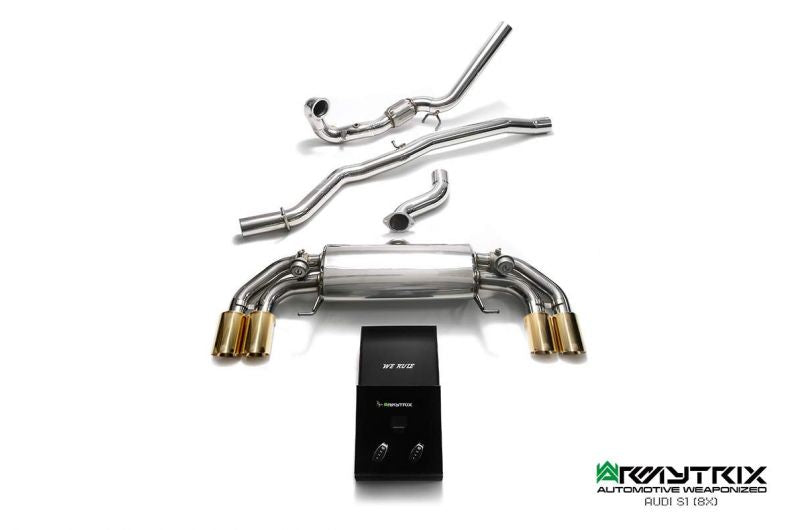 Armytrix exhaust system for Audi S1 ​​8X 2.0 Hatchback/ Sportback (2014-2018) valvetronic exhaust system 