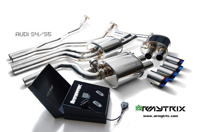 Výfukový systém Armytrix pro Audi S4 B8 3.0 TFSI (2008-2015) valvetronic exhaust system