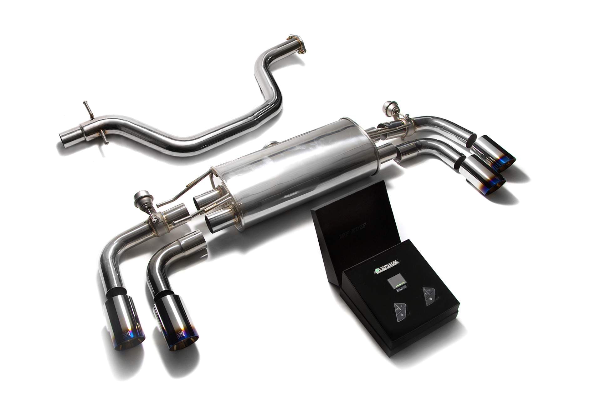 Armytrix exhaust system for Audi TT 8J MK2 2WD 1.8/2.0 TFSI Coupé (2006-2014) valvetronic exhaust system 