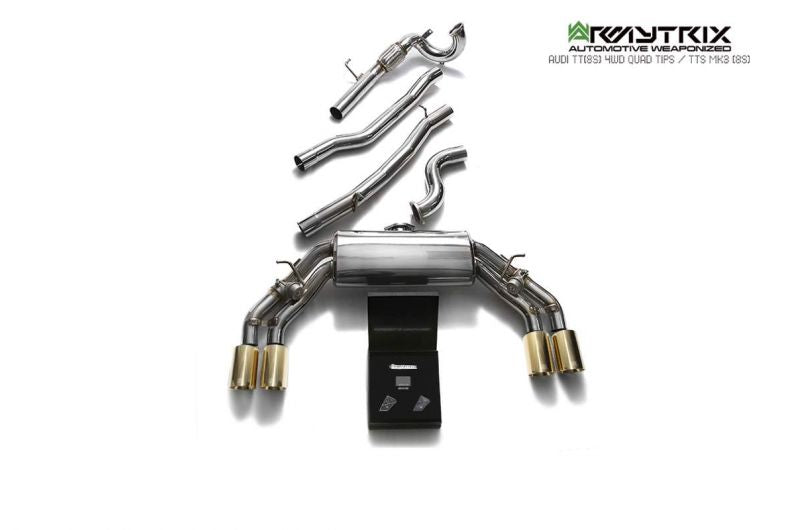 Armytrix exhaust system for Audi TTS 8S MK3 Quattro Coupé Non-OPF (2015-2023) valvetronic exhaust system 