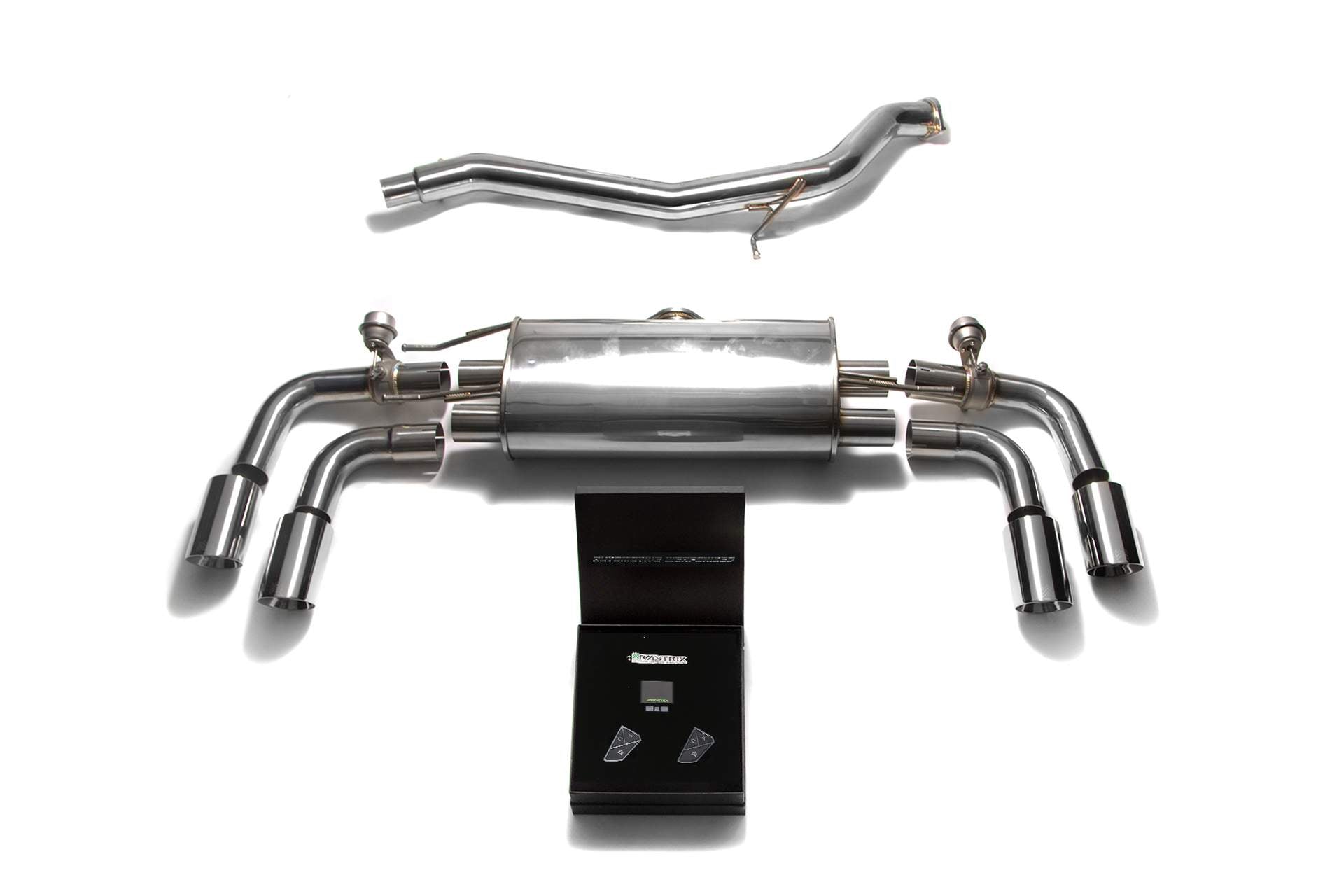 Armytrix exhaust system for Audi TT 8J MK2 1.8 2.0 TFSI Quattro Coupé (2006-2014) valvetronic exhaust system 