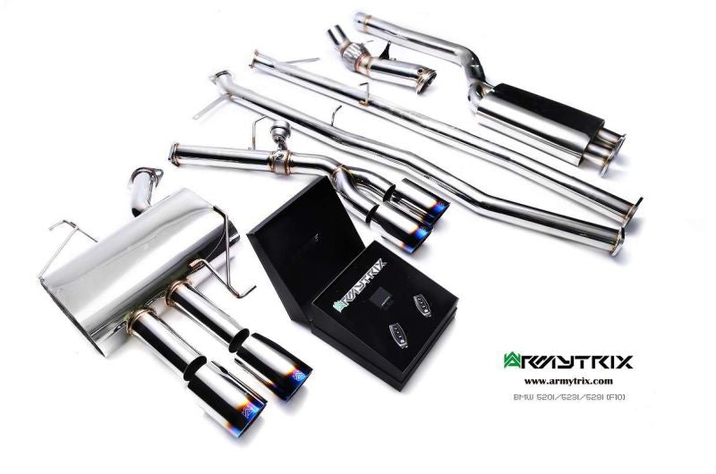 Výfukový systém Armytrix pro BMW F10 520i/528i (2011-2016) valvetronic exhaust system