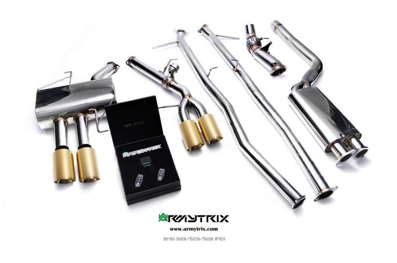 Výfukový systém Armytrix pro BMW F10 520i/528i (2011-2016) valvetronic exhaust system