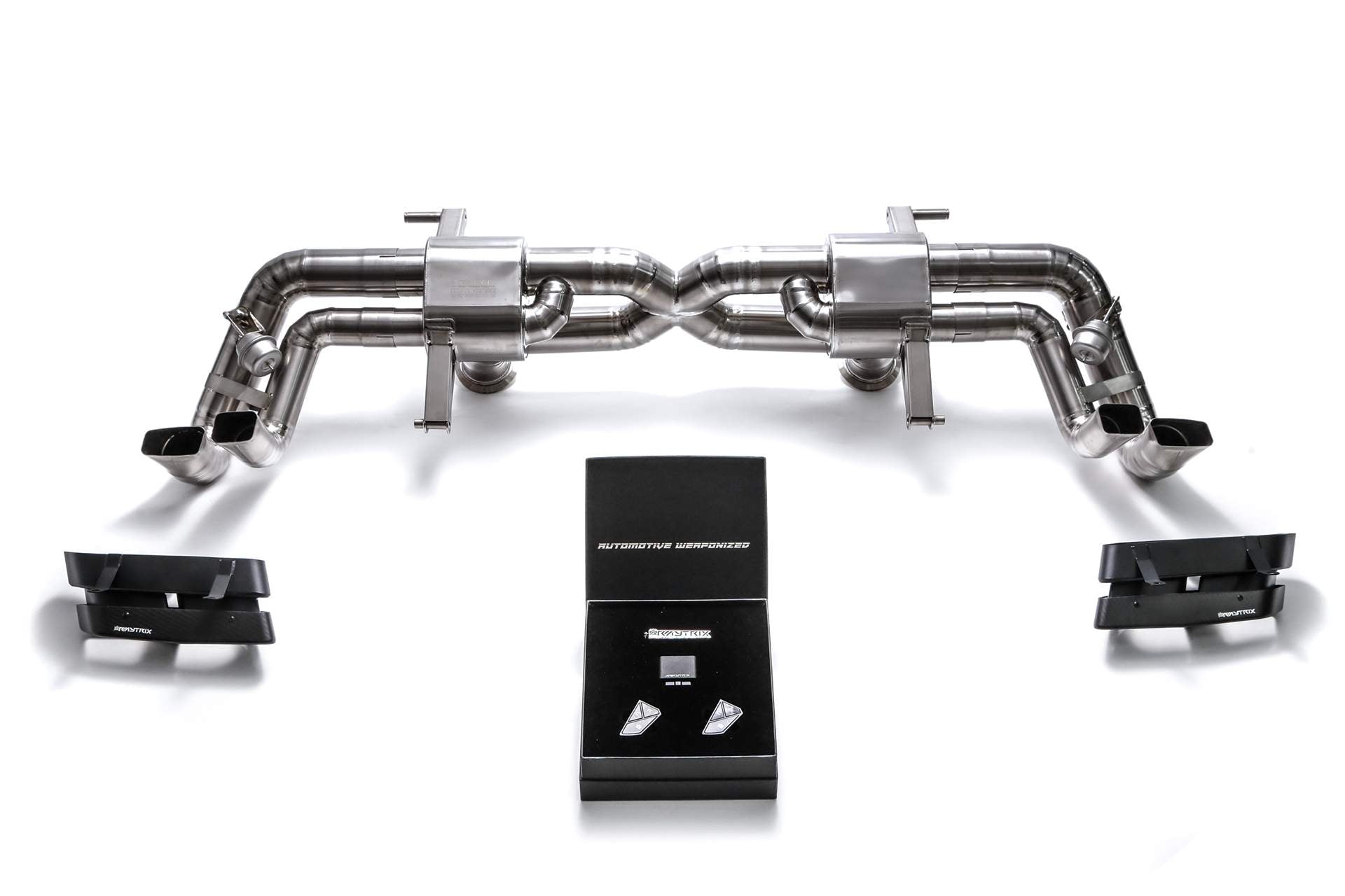 Armytrix exhaust system for Audi R8 MKII V10 Plus 5.2 FSI Coupé/Spyder (2016-2018) valvetronic exhaust system 