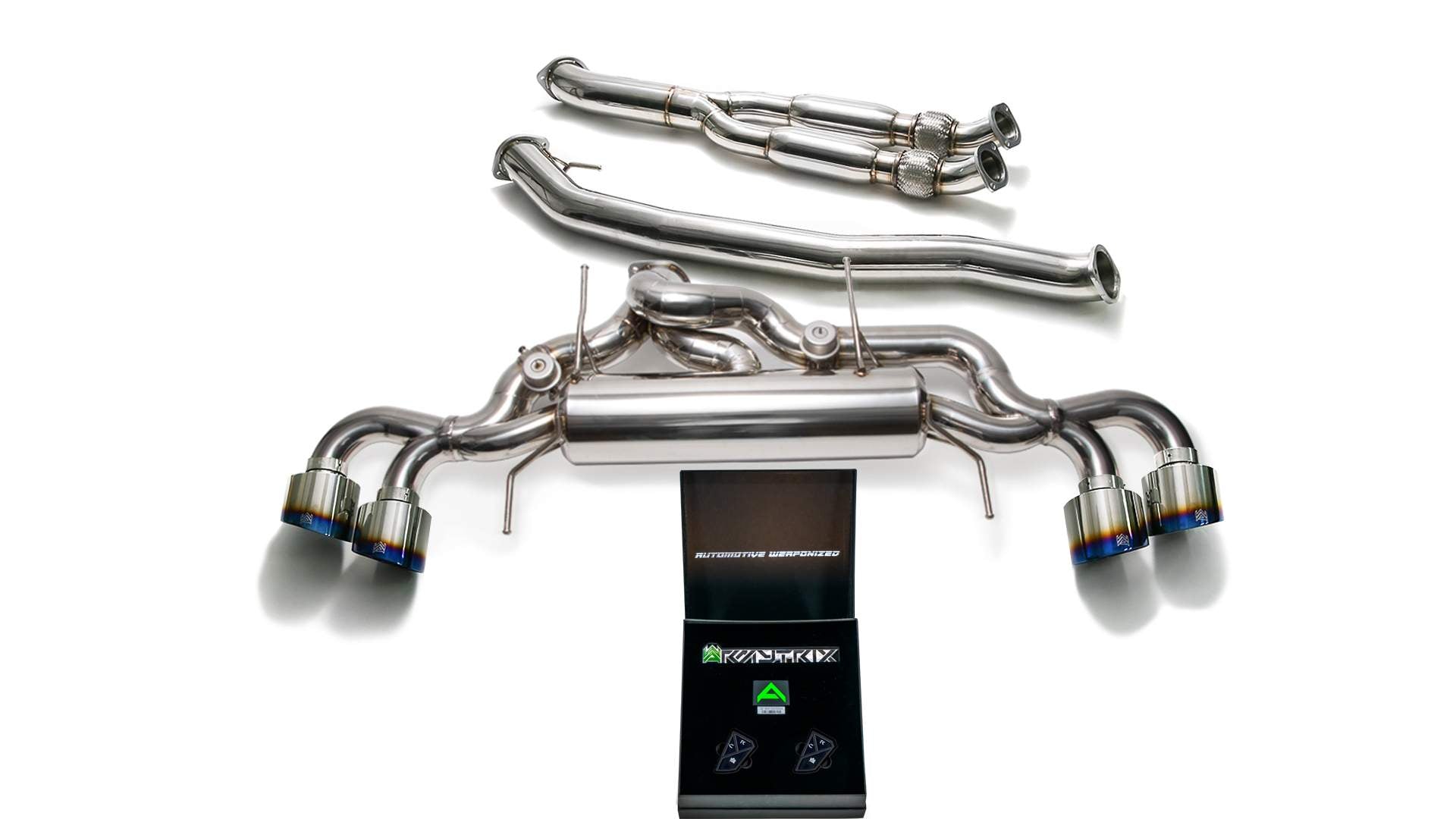 Armytrix exhaust system for Nissan GT-R R35 3.8 Twin-Turbo V6 (2007-Present) Maxflow Edition valvetronic exhaust system