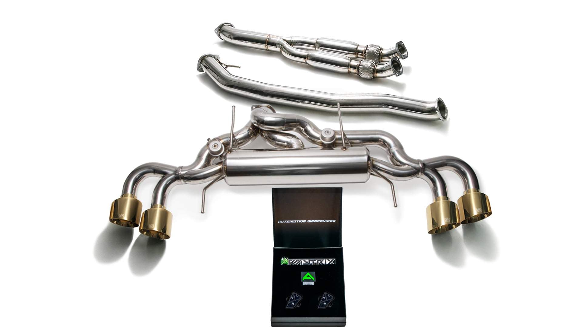 Armytrix exhaust system for Nissan GT-R R35 3.8 Twin-Turbo V6 (2007-Present) Maxflow Edition valvetronic exhaust system