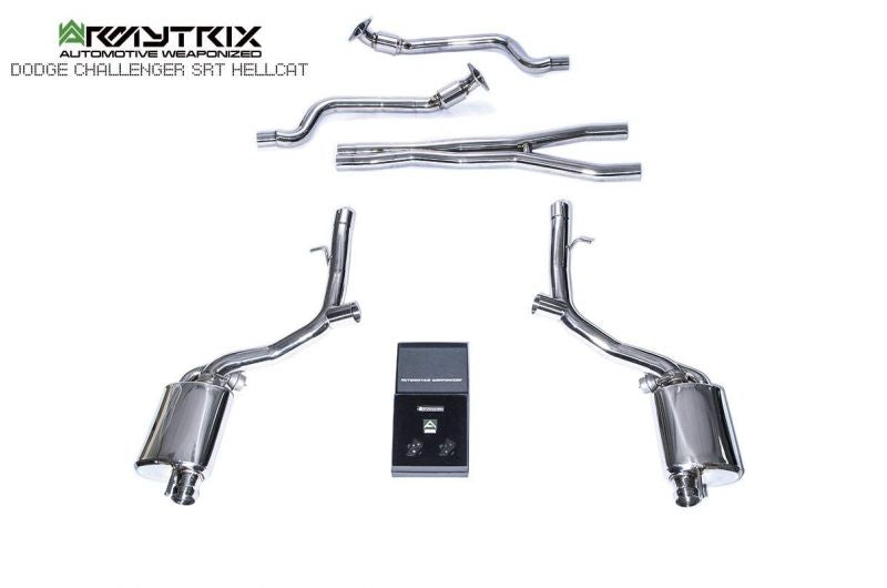 Armytrix exhaust system for Dodge Challenger SRT Hellcat (2018-present) valvetronic exhaust system 