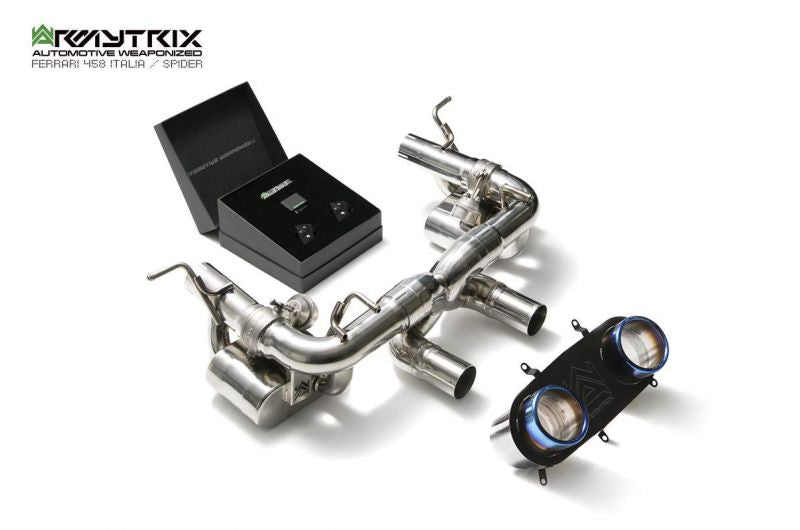 Armytrix exhaust systems for Ferrari F458 (2010-2015) valvetronic exhaust system 