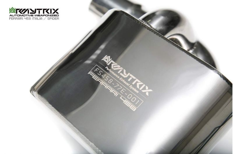 Armytrix exhaust systems for Ferrari F458 (2010-2015) valvetronic exhaust system 