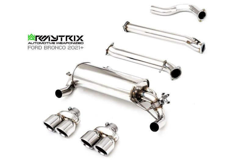 Armytrix exhaust system for Ford Bronco 2.7L (2021-Present) valvetronic exhaust system