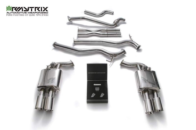 Armytrix exhaust system for Ford Mustang GT Coupé 5.0 V8 MK6 Facelift (2018-present) valvetronic exhaust system 