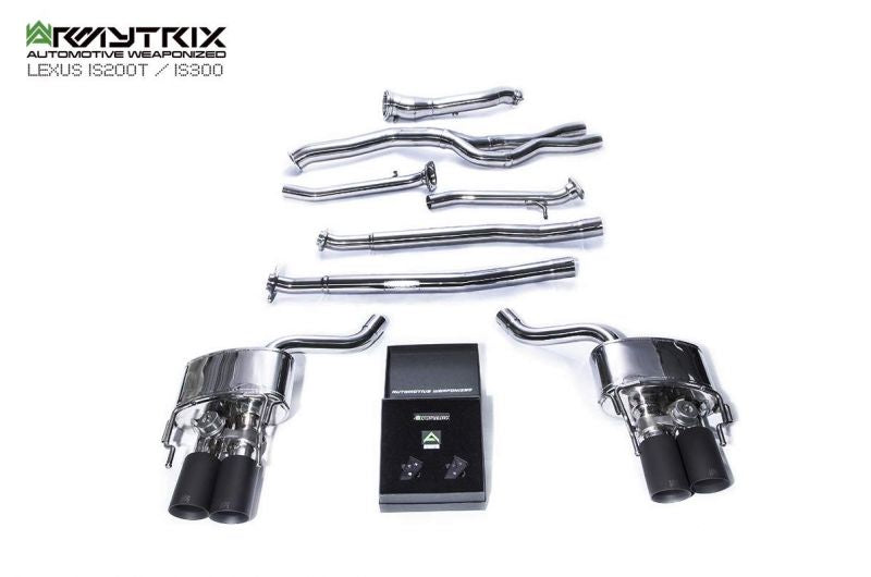 Armytrix exhaust systems for Lexus IS200T IS300 (2015-2020) valvetronic exhaust system