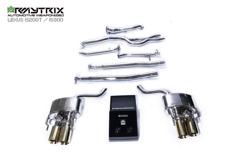 Armytrix exhaust systems for Lexus IS200T IS300 (2015-2020) valvetronic exhaust system