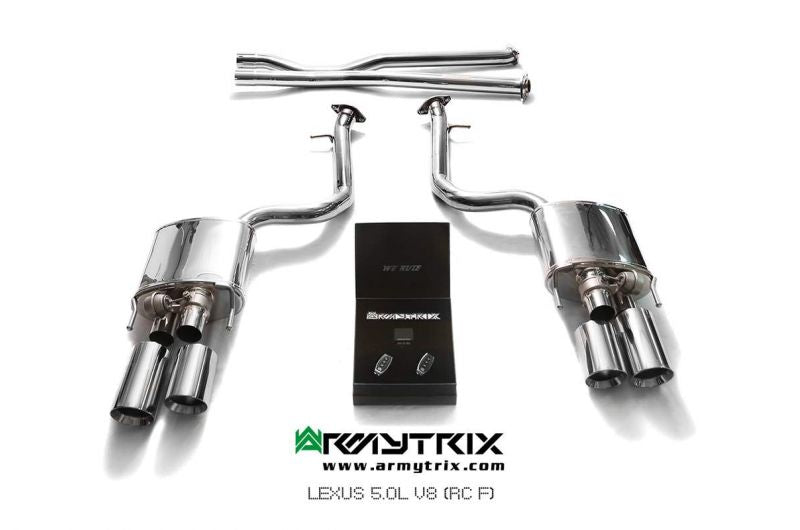 Armytrix exhaust systems for Lexus RCF 5.0 V8 (2014-present) valvetronic exhaust system