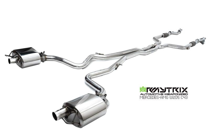 Armytrix exhaust system for Mercedes-AMG W205 C43 (For Models Equipped with AMG Exhaust) (2015-present) valvetronic exhaust system