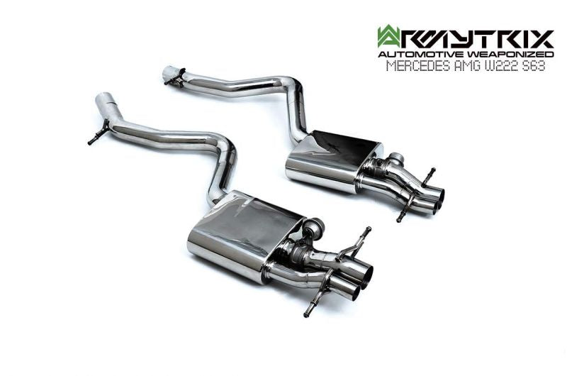 Armytrix exhaust system for Mercedes-AMG W222 S63 (2017-2020) valvetronic exhaust system