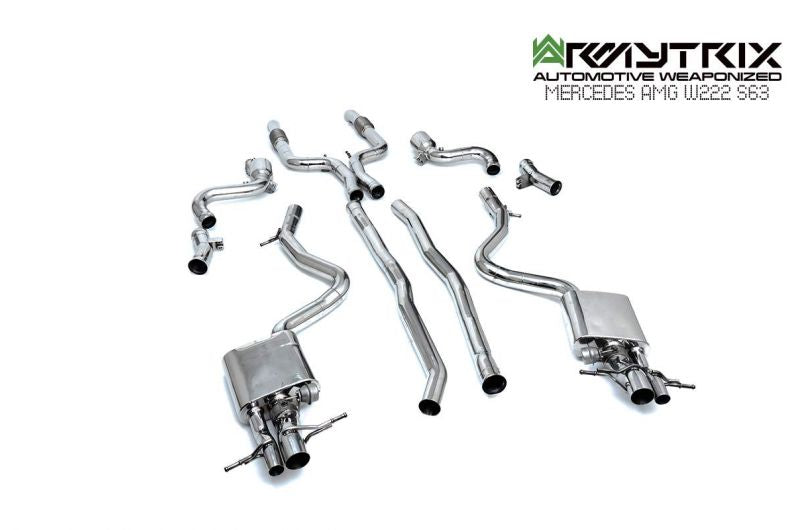 Armytrix exhaust system for Mercedes-AMG W222 S63 (2017-2020) valvetronic exhaust system