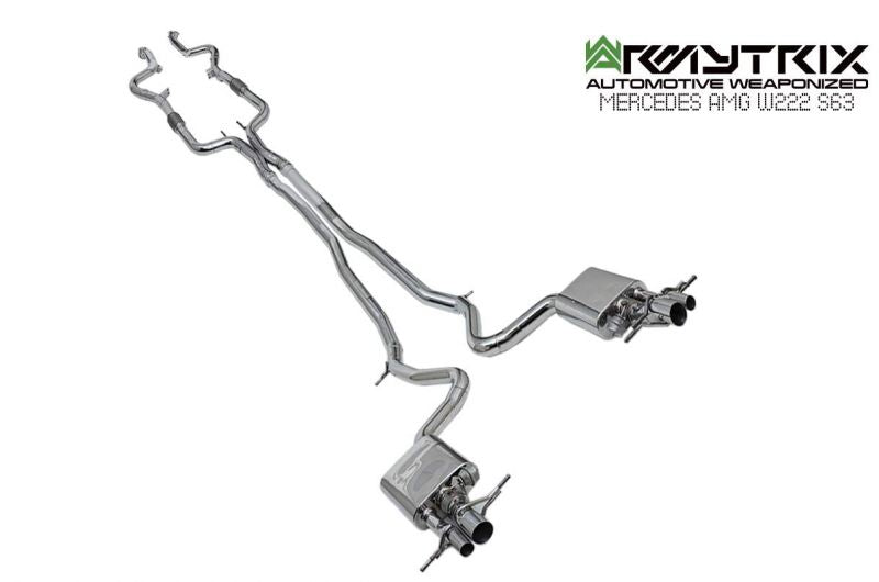 Armytrix exhaust system for Mercedes-AMG W222 S63 (2017-2020) valvetronic exhaust system