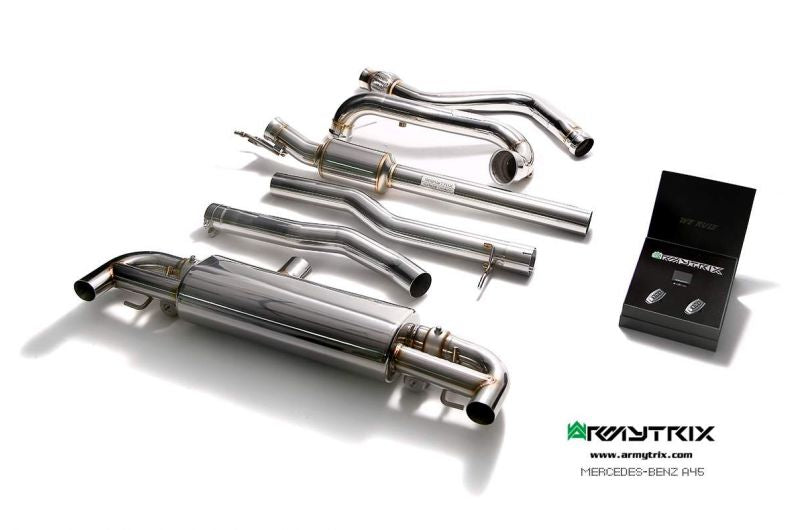 Armytrix exhaust systems for Mercedes-AMG W176 A45 (2013-2019) valvetronic exhaust system