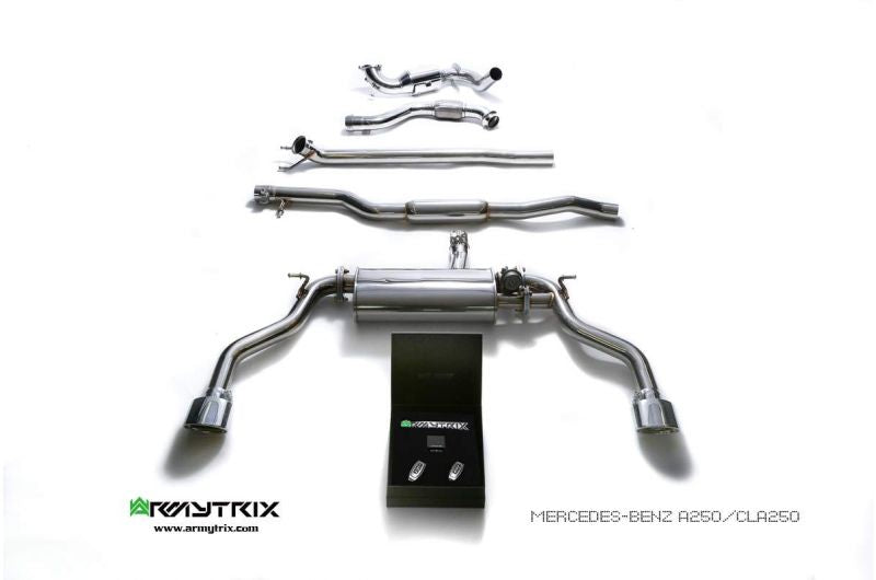 Armytrix exhaust systems for Mercedes Benz C117 CLA180/CLA200 (2013-2015) valvetronic exhaust system