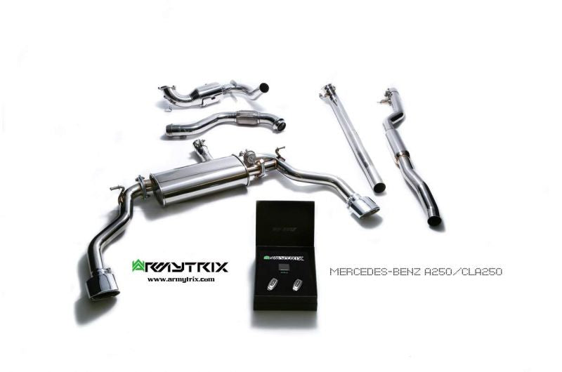 Armytrix exhaust systems for Mercedes Benz C117 CLA180/CLA200 (2013-2015) valvetronic exhaust system