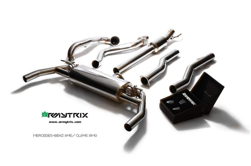 Armytrix exhaust systems for Mercedes-AMG C117 CLA45 (2013-2019) valvetronic exhaust system