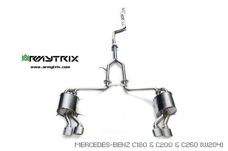 Výfukové systémy Armytrix pro Mercedes Benz W204 C180/C200/C250 1.8 Turbo (2011-2014) valvetronic exhaust system