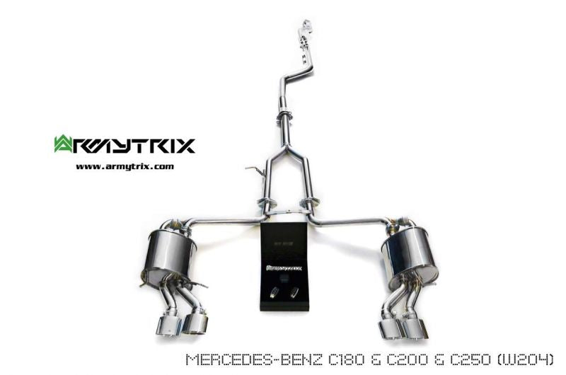 Armytrix exhaust systems for Mercedes Benz W204 C180/C200/C250 1.8 Turbo (2011-2014) valvetronic exhaust system