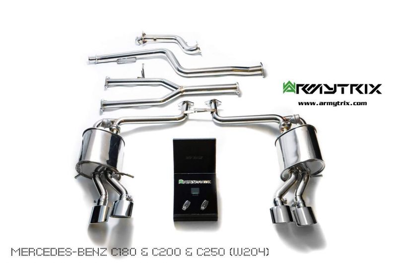 Armytrix exhaust systems for Mercedes Benz W204 C180/C200/C250 1.8 Turbo (2011-2014) valvetronic exhaust system