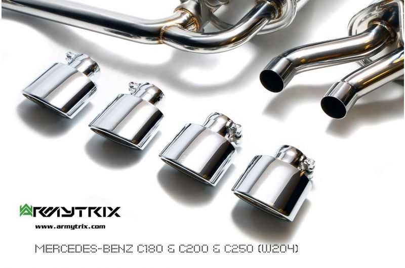 Armytrix exhaust systems for Mercedes Benz W204 C180/C200/C250 1.8 Turbo (2011-2014) valvetronic exhaust system