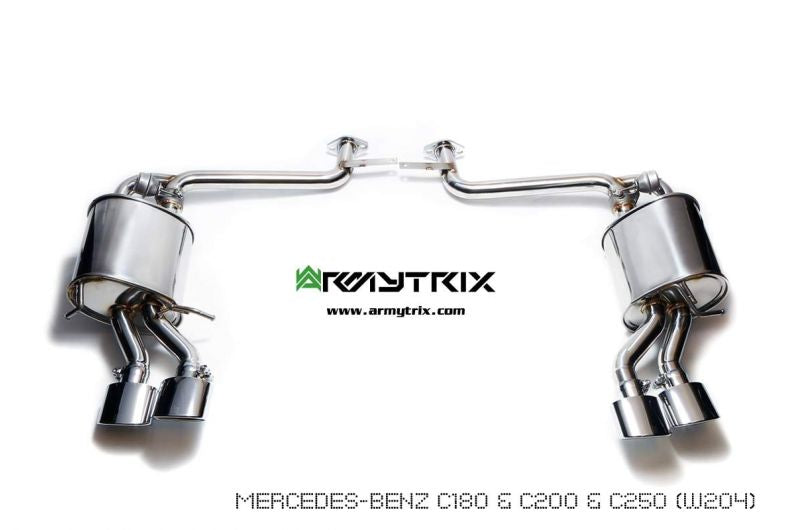 Armytrix exhaust systems for Mercedes Benz W204 C180/C200/C250 1.8 Turbo (2011-2014) valvetronic exhaust system