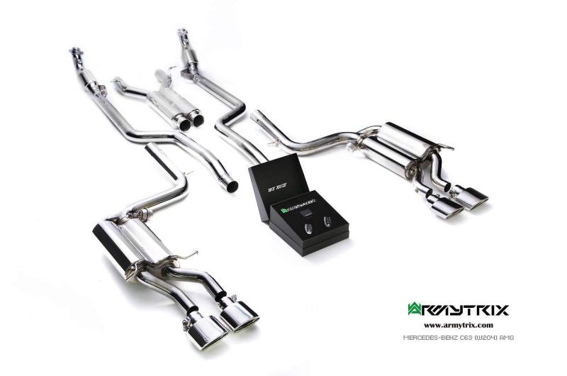 Armytrix exhaust systems for Mercedes-AMG W204 C63 (2008-2014) valvetronic exhaust system