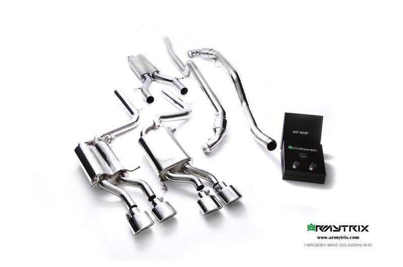 Armytrix exhaust systems for Mercedes-AMG W204 C63 (2008-2014) valvetronic exhaust system