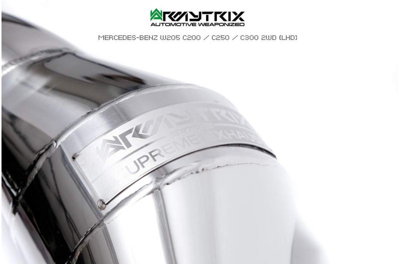 Armytrix exhaust system for Mercedes Benz W205 C200/C300 Facelift (2019-2021) valvetronic exhaust system