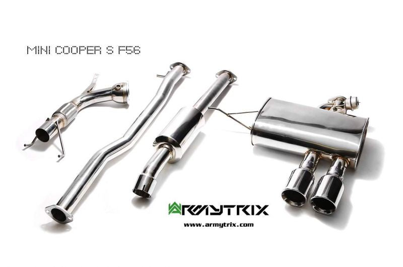 Výfukový systém Armytrix pro MINI Cooper S F55 2.0 turbo (2014-2018) valvetronic exhaust system