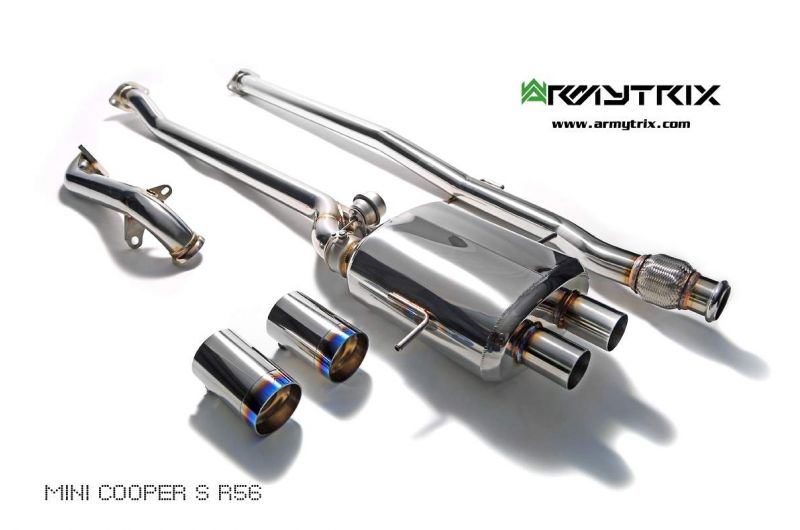 Armytrix exhaust system for MINI Cooper S R56/R57/R58/R59 1.6 turbo (2010-2014) valvetronic exhaust system