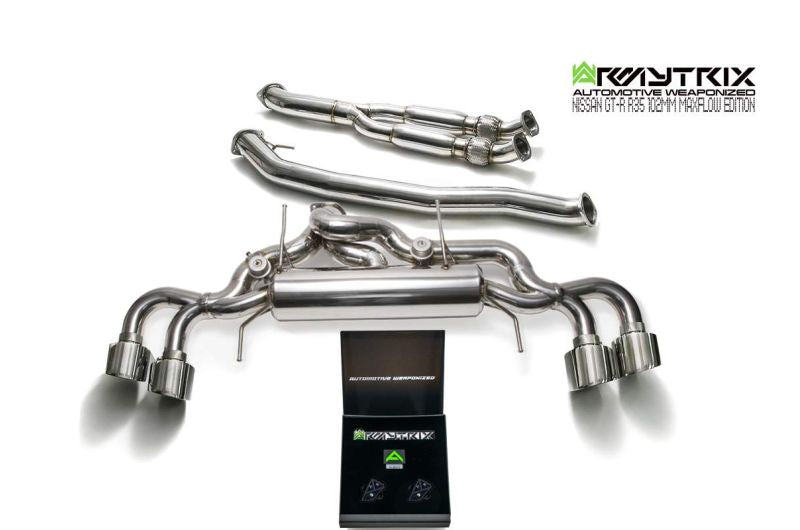 Armytrix exhaust system for Nissan GT-R R35 3.8 Twin-Turbo V6 (2007-Present) Maxflow Edition valvetronic exhaust system