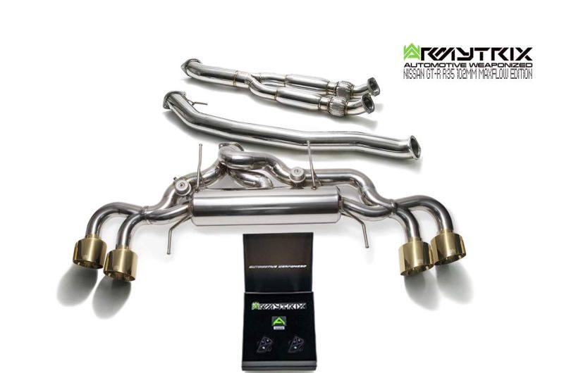 Armytrix exhaust system for Nissan GT-R R35 3.8 Twin-Turbo V6 (2007-Present) Maxflow Edition valvetronic exhaust system