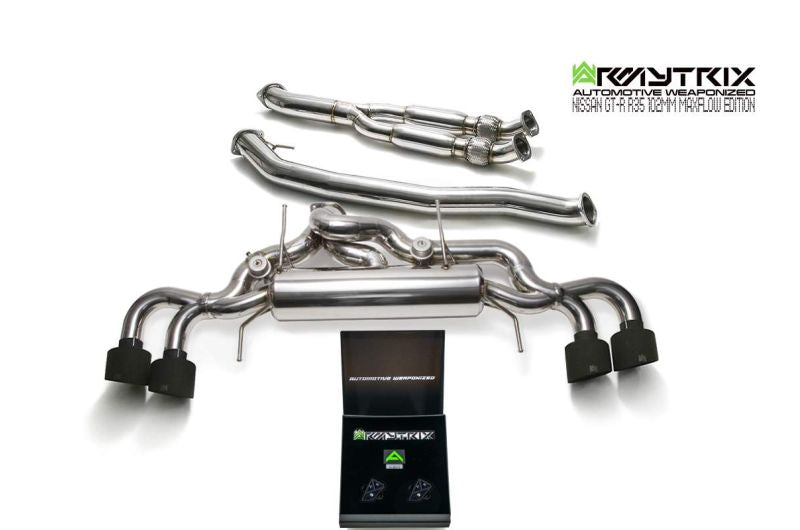 Armytrix exhaust system for Nissan GT-R R35 3.8 Twin-Turbo V6 (2007-Present) Maxflow Edition valvetronic exhaust system