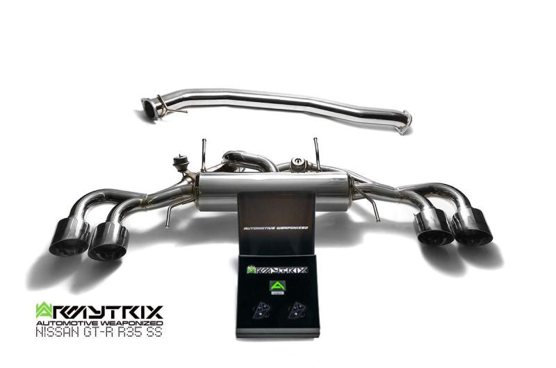 Armytrix exhaust system for Nissan GT-R R35 3.8 Twin-Turbo V6 (2007-Present) valvetronic exhaust system