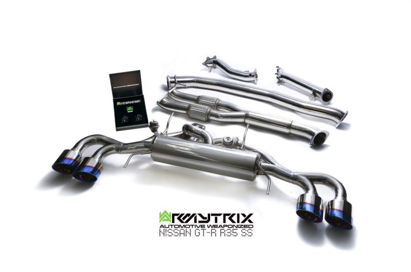 Armytrix exhaust system for Nissan GT-R R35 3.8 Twin-Turbo V6 (2007-Present) valvetronic exhaust system