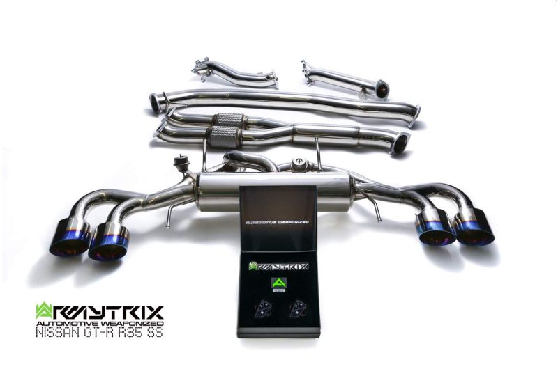 Armytrix exhaust system for Nissan GT-R R35 3.8 Twin-Turbo V6 (2007-Present) valvetronic exhaust system