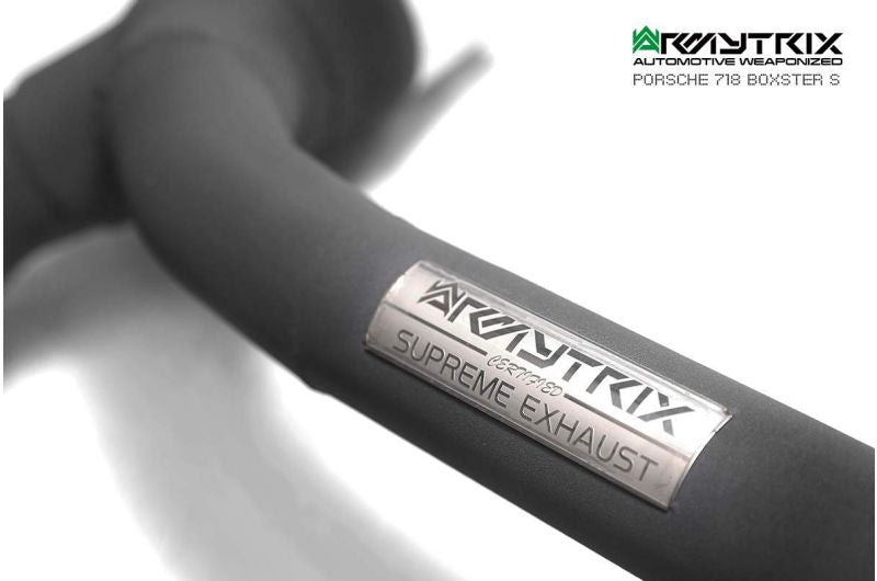 Armytrix exhaust system for Porsche 718 Cayman (2016-present) valvetronic exhaust system